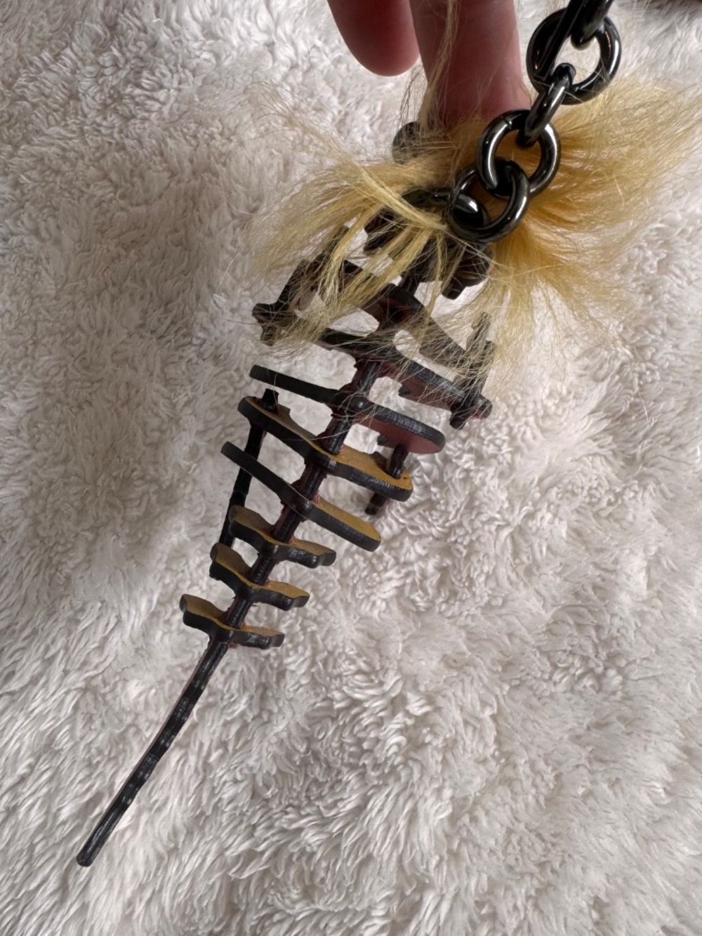 Coach Small Mohawk Rexy Bag Charm Pink/Yellow - Picture 3 of 3